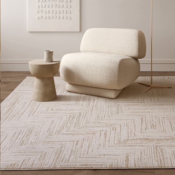 Anders Chevron - Beige Natural